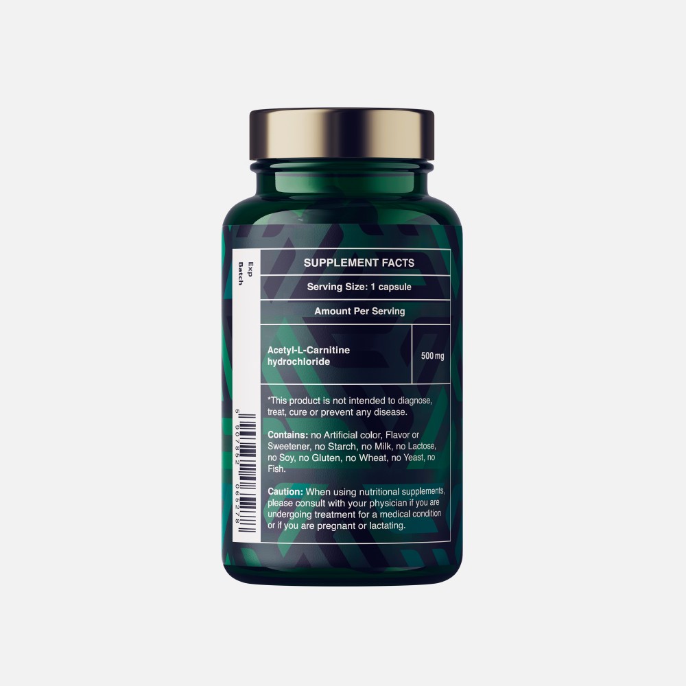 Allaes Acetyl-L-Carnitin (ALCAR) 500 mg – 60 capsules - Image 2